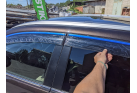 Дефлектори HAVOC накладні для Honda CRV 2012-2017 з Хром Молдингом
