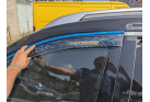 Дефлектори HAVOC накладні для Nissan Rogue/X-Trail 2014-2021 з Хромованим Молдингом