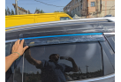 Дефлектори HAVOC накладні для Nissan Rogue/X-Trail 2014-2021 з Хромованим Молдингом