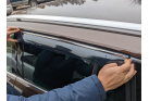 Дефлектори HAVOC накладні для VW Tiguan 2016 -> з Хромованим Молдингом