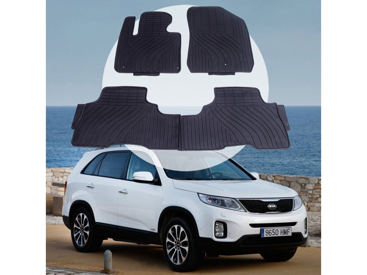 Kia Sorento з 2012 по 2015 Оригінальні килимки HAVOC гумові в салон повний комплект