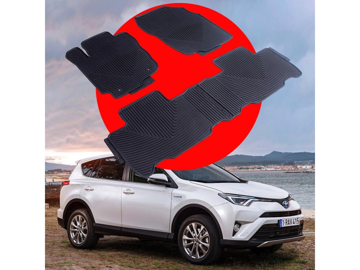 Toyota Rav-4 c 2012 по 2019 Оригінальні килимки HAVOC гумові в салон повний комплект
