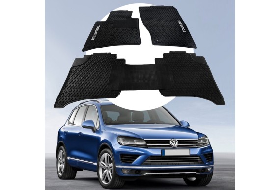 VW Touareg 2010 по 2018 Оригінальні килимки HAVOC гумові в салон повний комплект
